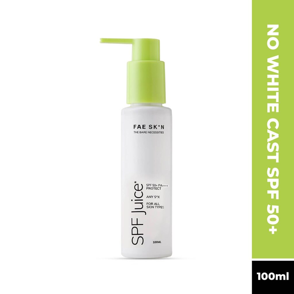 FAE BEAUTY SPF Juice - Zero White Cast Sunscreen with SPF 50+ & PA++++ (100ml) - FAE BEAUTY