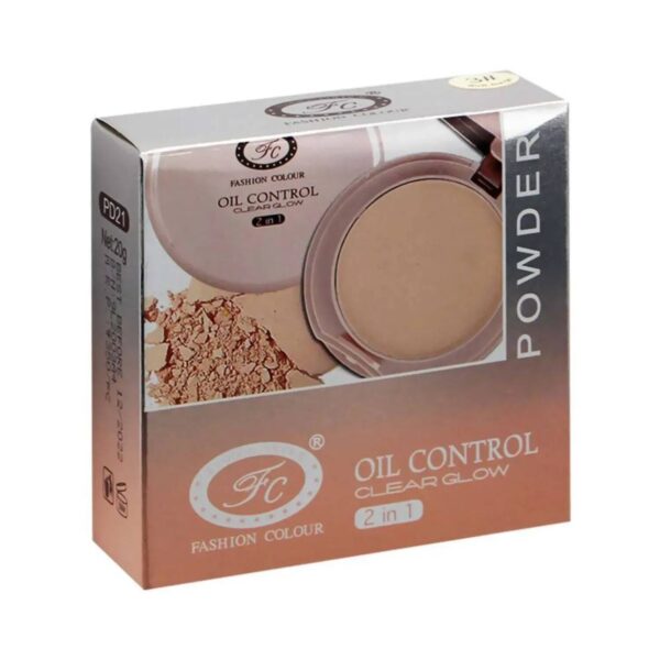Fashion Colour 2-In-1 Compact Face Powder - 05 Shade (20g) - Fashion Colour