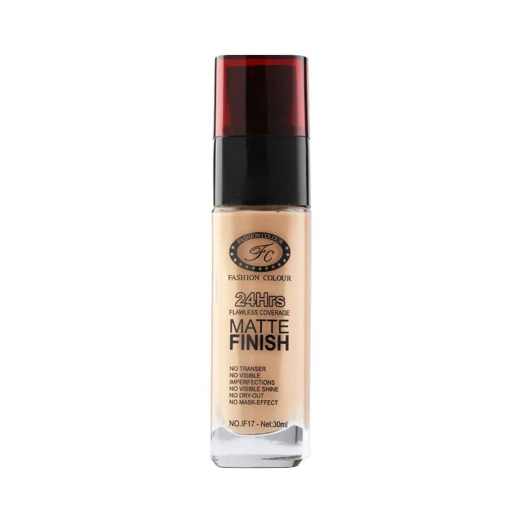 Fashion Colour 24Hrs Matte Finish Foundation - 01 Golden Caramel (30ml) - Fashion Colour