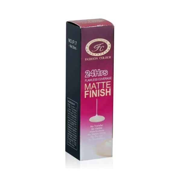 Fashion Colour 24Hrs Matte Finish Foundation - 03 Ivory Buff (30ml) - Fashion Colour