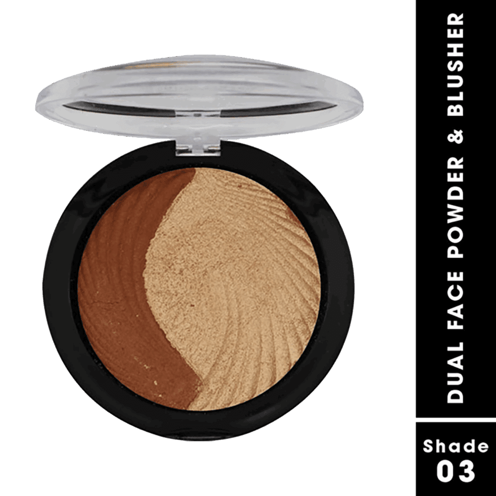 Fashion Colour Dual Face Powder & Blusher - 03 Shade (7.5g) - Fashion Colour