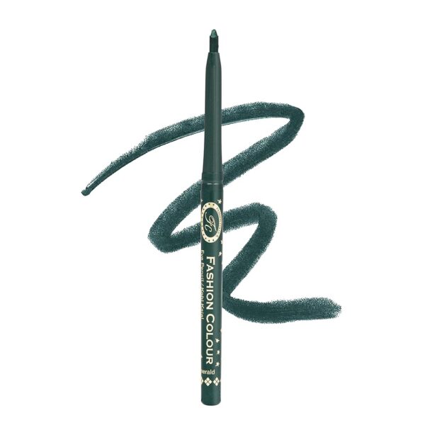 FASHION COLOUR Intense Revolving Kajal | High Impact Intense Color In 1 Stroke | 12HR Long Stay | Matte & Mettalic Finish | Soft Texture | Waterproof & Smudgeproof | (Green)