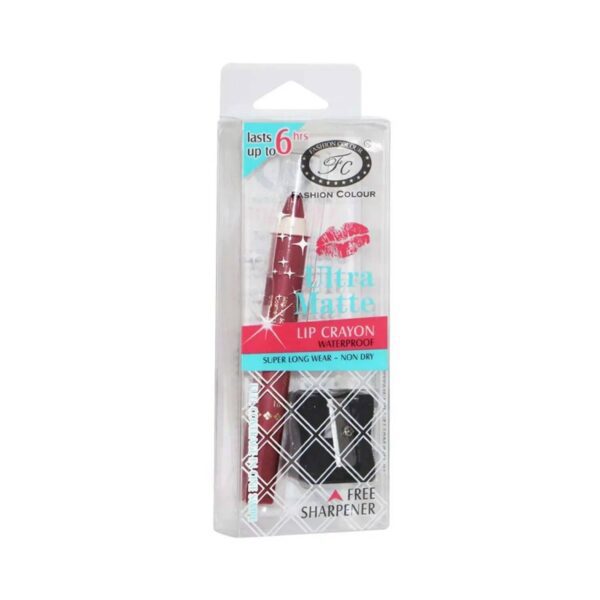 Fashion Colour Ultra Matte Lip Crayon - 12 Dark Violet (2.8g) - Fashion Colour