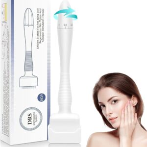 FI FIDROXIMPERIA Premium Derma Stamp 140 Titanium Adjustable Microneedling Derma Stamp - Microneedle Derma Roller For Face Body, Hair Beard Growth, Derma Pen Skin Care Tool For...
