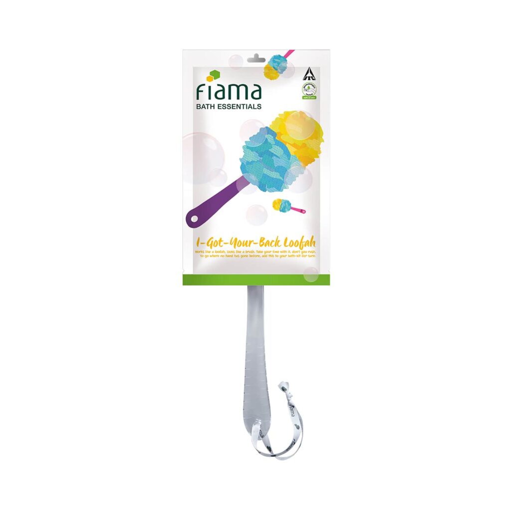 Fiama Bath Essential I-Got-Your-Back Loofah - Blue, White - Fiama
