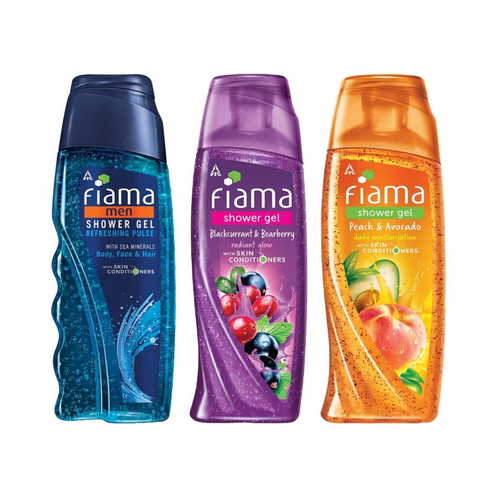 Fiama Blackcurrant & Bearberry + Peach & Avocado Moisturised + Men Refreshing Pulse Shower Gel Combo - Fiama