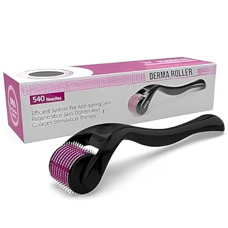 FILOPPS Derma roller For Hair And Beard Regrowth 540 Needles Micro-needle 0.5mm Titanium Alloy Needles Reduces Hair Fall & Stimulates Hair Follicles, Safe and Effective Easy to...