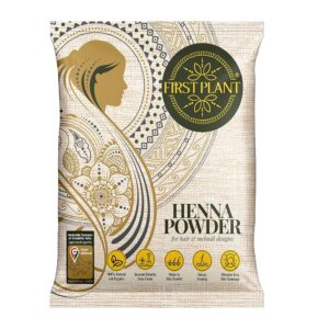 FIRST PLANT - Premium Rajasthani HENNA POWDER | 100% Organic Henna Powder for Hair Colour and Hair Care I GI Tagged Henna directly from Farms (400 gm) (Green, 400gm-Jute)