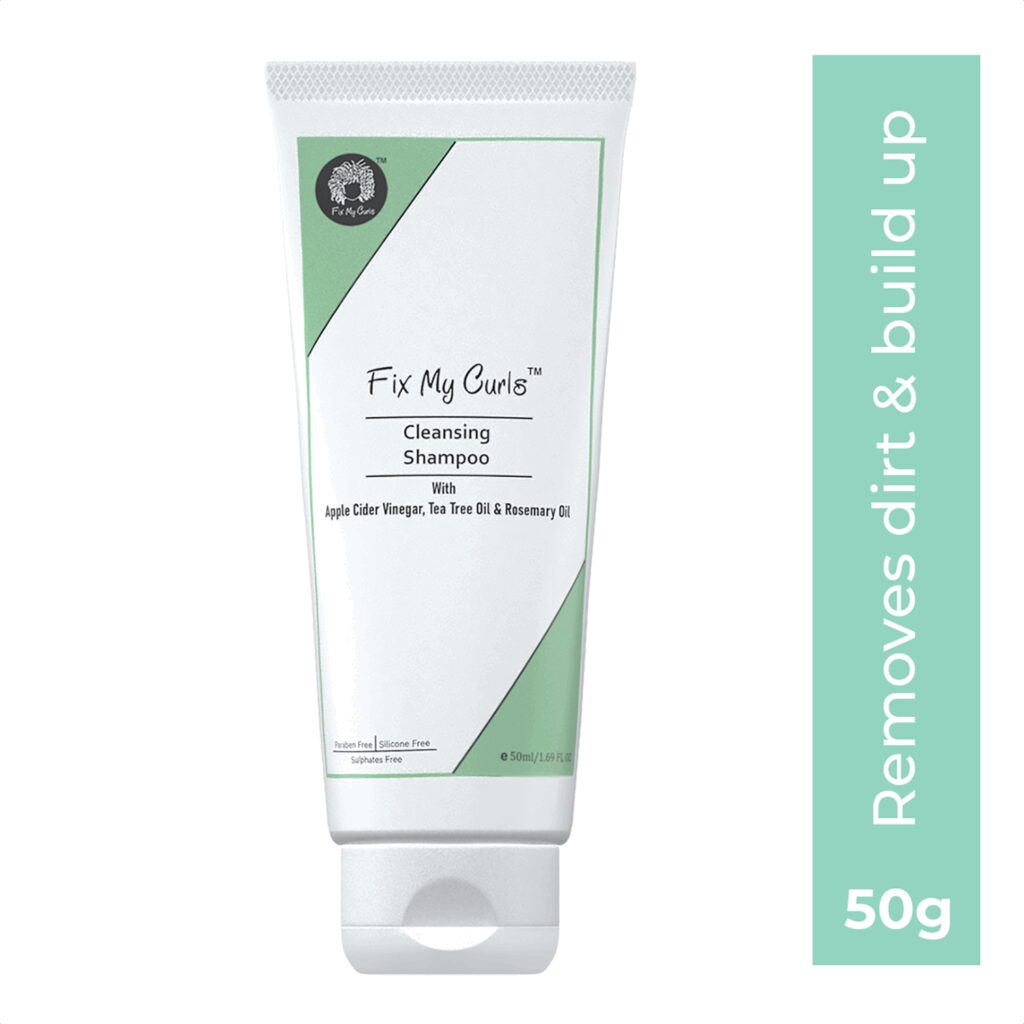 Fix My Curls Cleansing Shampoo with Apple Cider Vinegar Tea Tree & Rosemary Oil (50 ml) - Fix My Curls