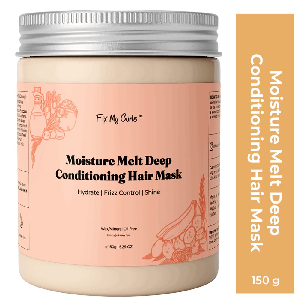 Fix My Curls Moisture Melt Deep Conditioning Hair Mask For Curly And Wavy Hair (150 g) - Fix My Curls