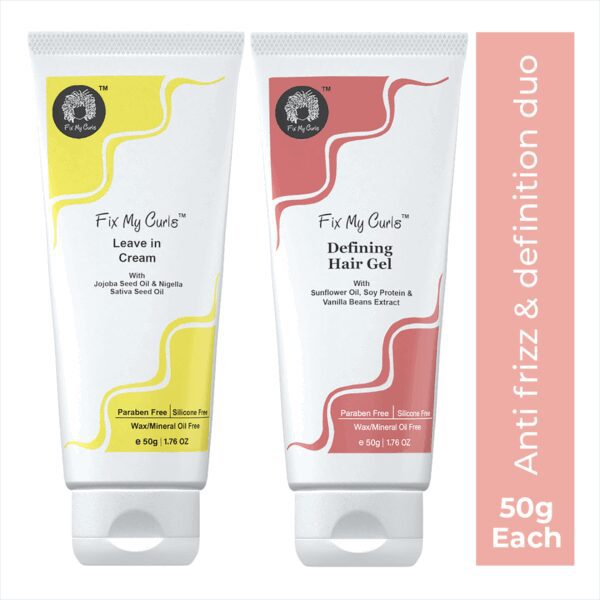 Fix My Curls Protein Styling Duo For Curly And Wavy Hair (2 Pcs, 50 g Each) - Fix My Curls
