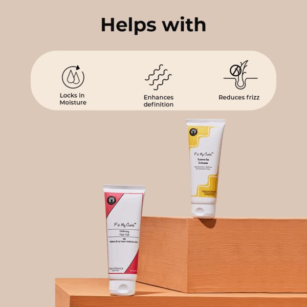 Fix My Curls Protein Styling Duo For Curly And Wavy Hair (2 Pcs, 50 g Each) - Fix My Curls