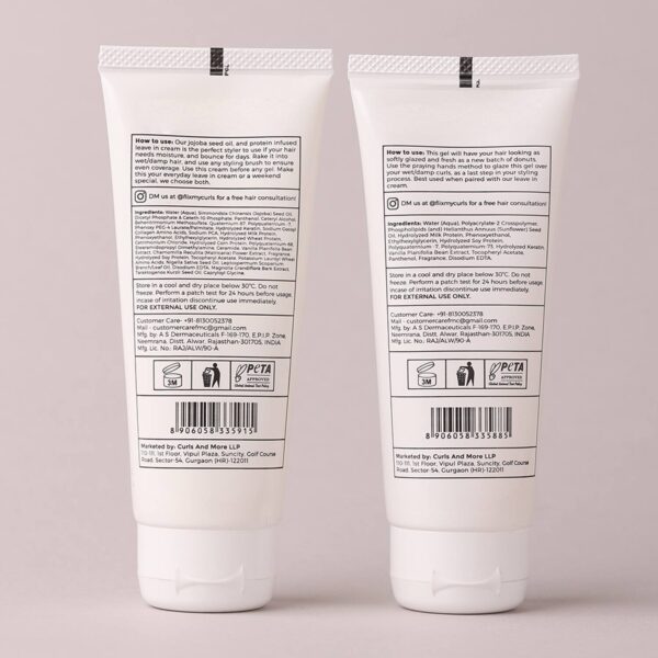 Fix My Curls Protein Styling Duo For Curly And Wavy Hair (2 Pcs, 50 g Each) - Fix My Curls