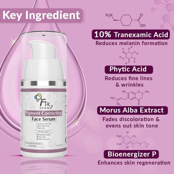 Fixderma 10% Tranexamic Acid Pigment Correcting Face Serum (15g) - Fixderma