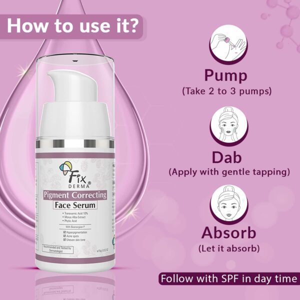 Fixderma 10% Tranexamic Acid Pigment Correcting Face Serum (15g) - Fixderma