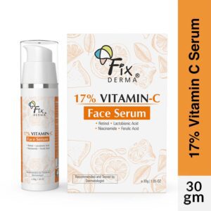 Fixderma 17% Vitamin C Anti Aging Night Face Serum for Glowing Skin (30 g) - Fixderma