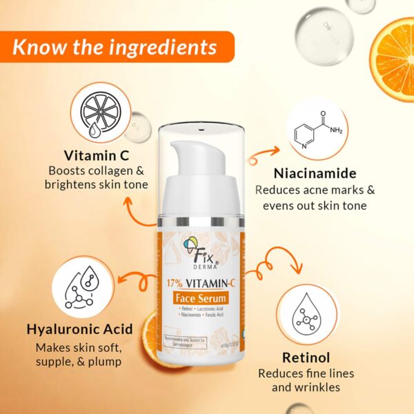 Fixderma 17% Vitamin C Face Serum (15g) - Fixderma