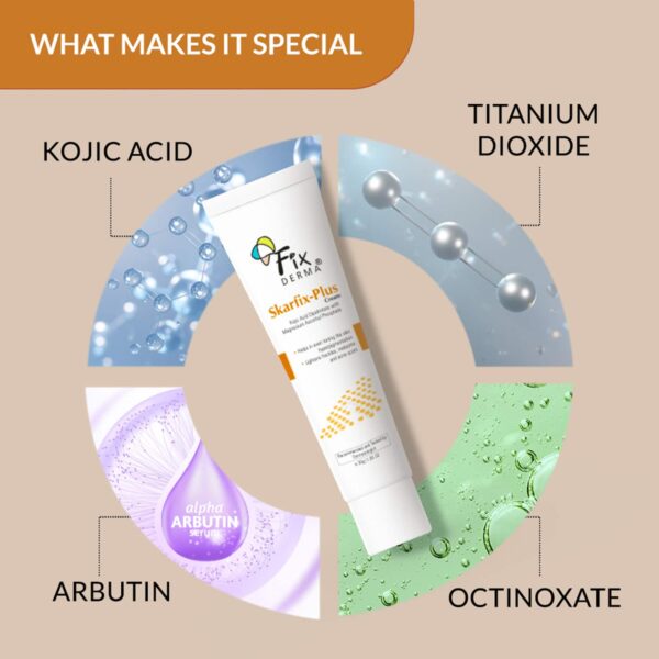 Fixderma 2% Kojic Acid + 1% Arbutin Skarfix-Plus Scar Removal Cream (30 g) - Fixderma
