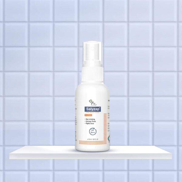 Fixderma 2% Salicylic Acid Salyzap Body Acne Spray for Acne on Back, Shoulders, Neck & Chest (50 ml) - Fixderma