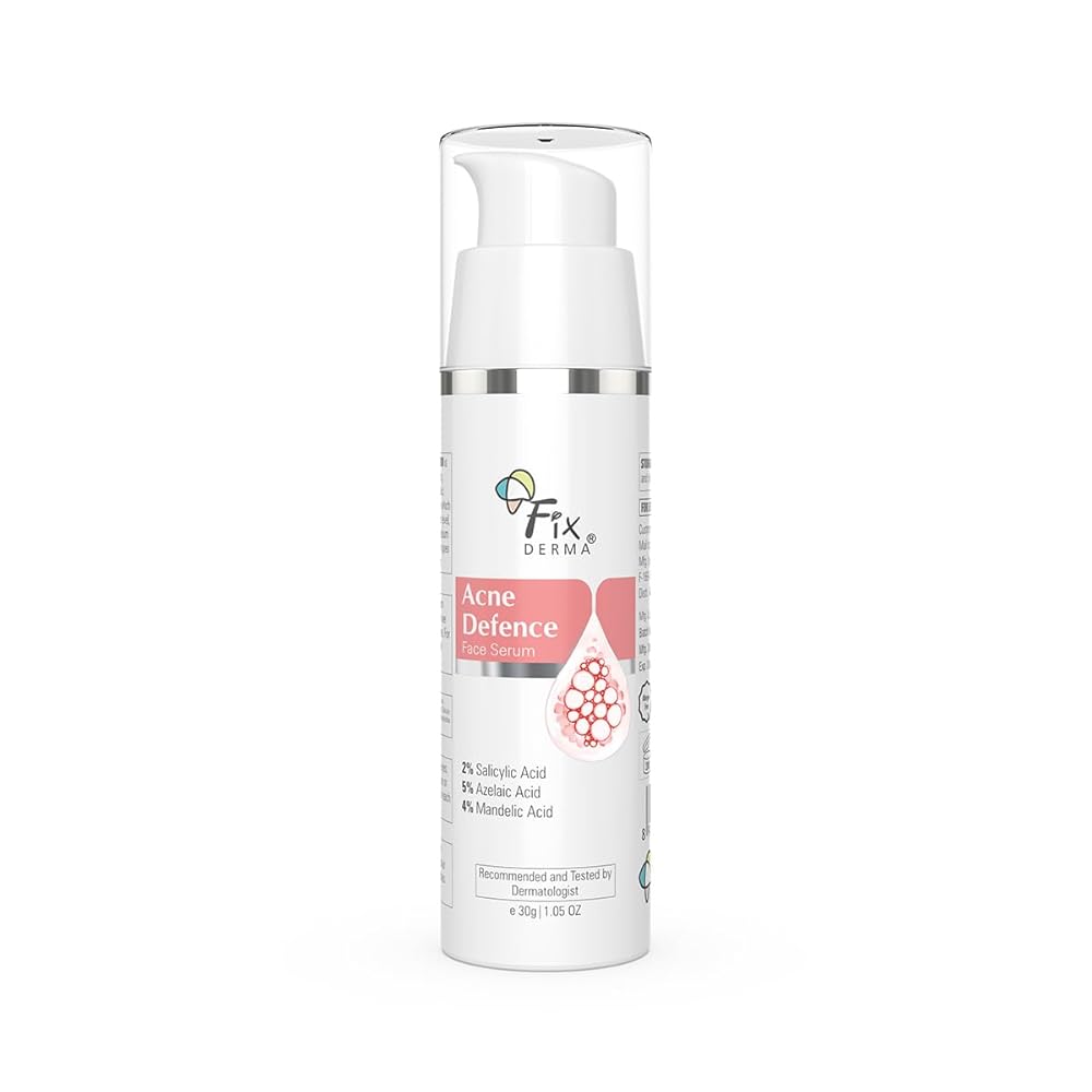 Fixderma 2% Salicylic Acid Serum for Anti Acne & Spot Treatment with 5% Azelaic Acid & 4% Mandelic Acid | Anti Acne Face Serum | Face Serum for Men & Women - 30g…