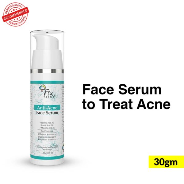 Fixderma 2% Salicylic Acid Serum for Anti Acne Treatment with 5% Azelaic Acid & 4% Mandelic (30 g) - Fixderma
