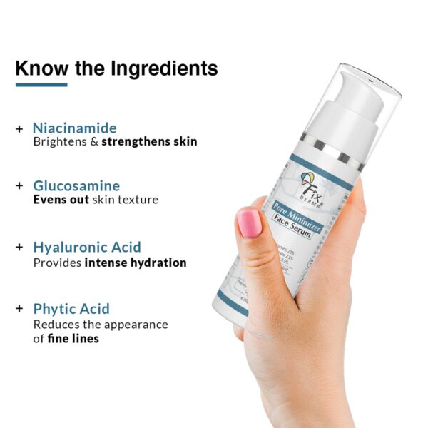 Fixderma 20% Niacinamide Serum for Face with 2.5%Glucosamine & Hyaluronic Acid (30 g) - Fixderma