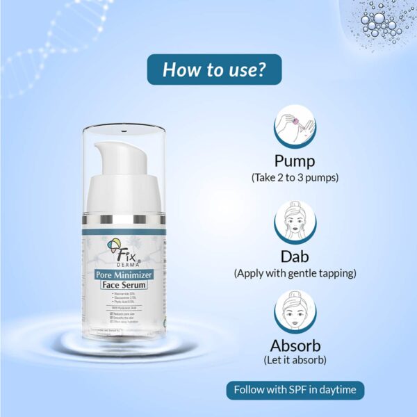 Fixderma 20% Niacinamide with 2.5% Glucosamine & Hyaluronic Acid for Face Pore Minimizer Serum (15g) - Fixderma