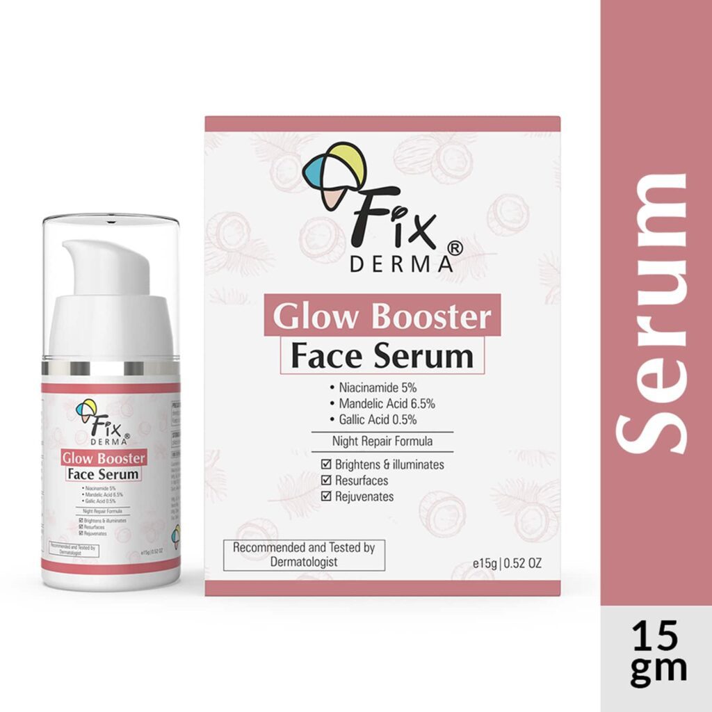 Fixderma 5% Niacinamide with 6.5% Mandelic Acid & 0.5% Gallic Acid Skin Brightening Face Serum (15g) - Fixderma