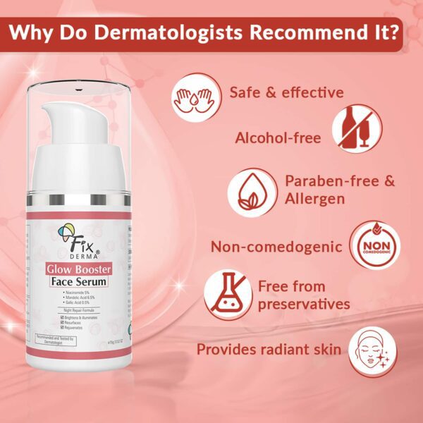 Fixderma 5% Niacinamide with 6.5% Mandelic Acid & 0.5% Gallic Acid Skin Brightening Face Serum (15g) - Fixderma