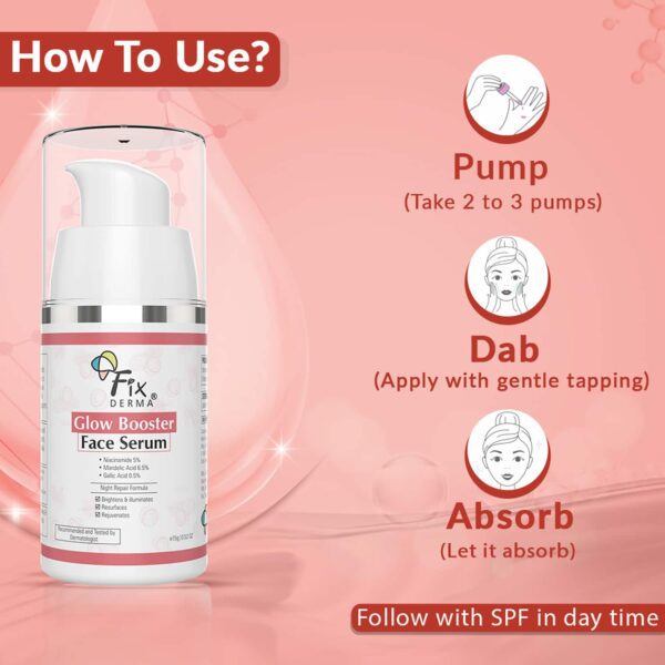 Fixderma 5% Niacinamide with 6.5% Mandelic Acid & 0.5% Gallic Acid Skin Brightening Face Serum (15g) - Fixderma