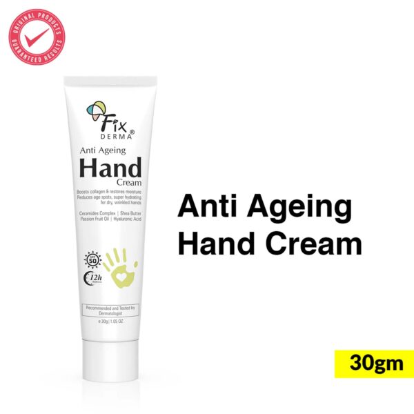 Fixderma Anti Aging Hand Cream for Dry And Rough Hands All Skins Types (30 g) - Fixderma