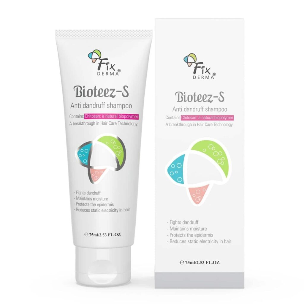 Fixderma Bioteez-S, Anti Dandruff Shampoo, Flaky Scalp Condition, Nourish Dry Hair, Itchy & Dry Scalp - (75 ml) - Fixderma