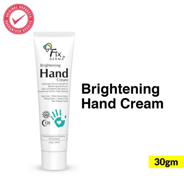 Fixderma Brightening Hand Cream for Dry And Rough Hands All Skins Types (30 g) - Fixderma