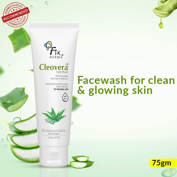 Fixderma Cleovera & Cucumber Facewash with Vitamin E (75g) - Fixderma