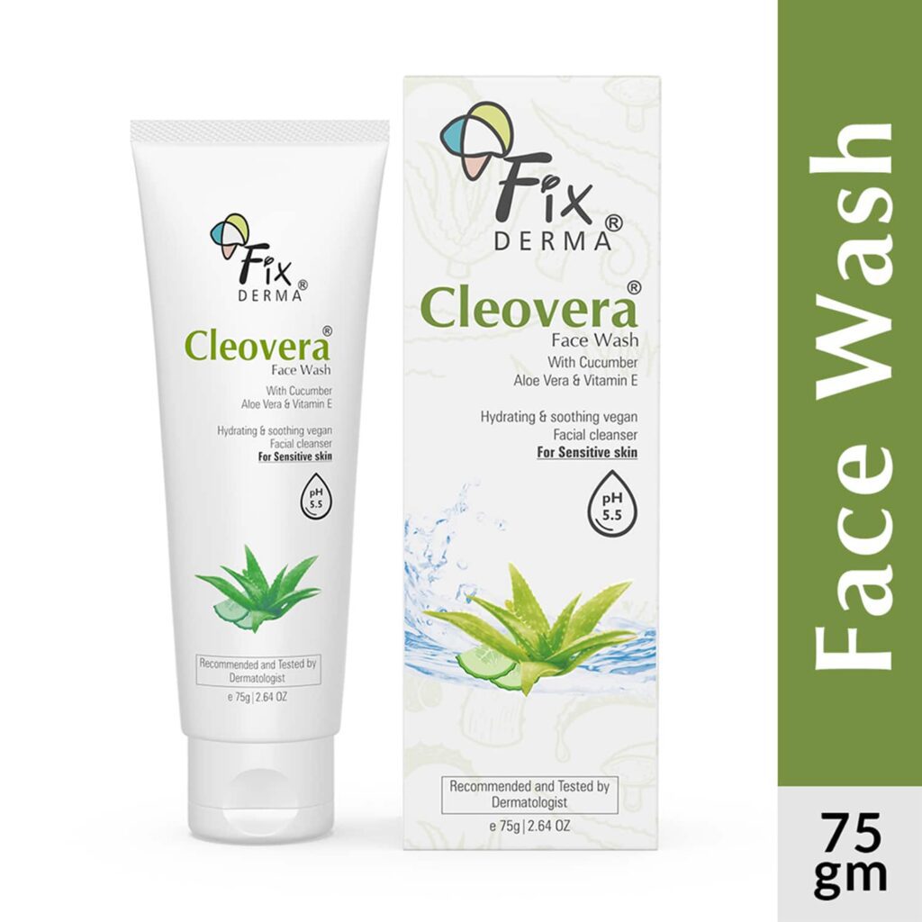 Fixderma Cleovera & Cucumber Facewash with Vitamin E (75g) - Fixderma
