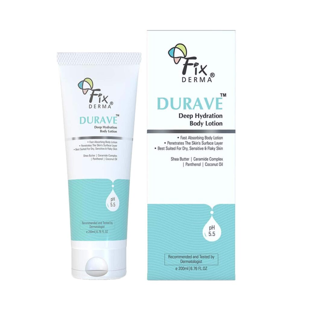 Fixderma Durave Deep Hydrating Body Lotion Ceramide & Shea Butter Moisturizer for Dry Skin (200 ml) - Fixderma