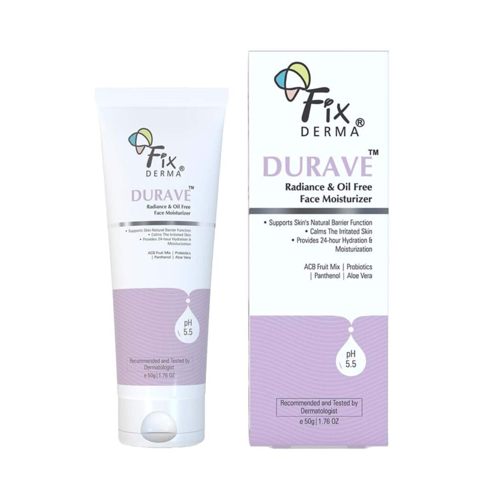 Fixderma Durave Radiance & Brightening Oil Free Face Aloe Vera Face Moisturizer All Skin Type (50 g) - Fixderma
