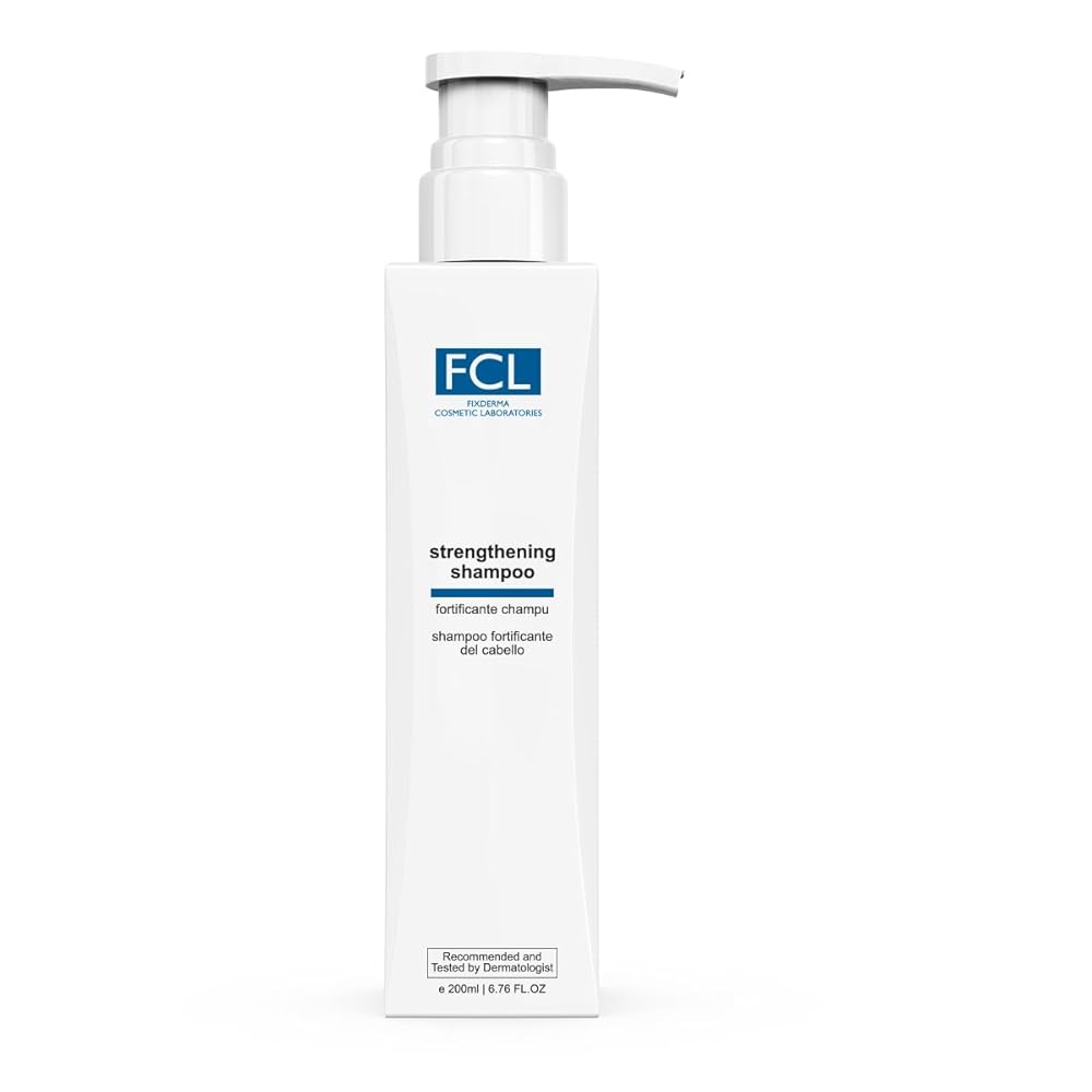 FIXDERMA Fcl Strengthening Shampoo| Strengthens Hair | Controls Hair Fall | Reduces Frizz | Promotes Hair Growth | Cleans Scalp | Mild Shampoo | Paraben & Sulphate Free - 200 Ml