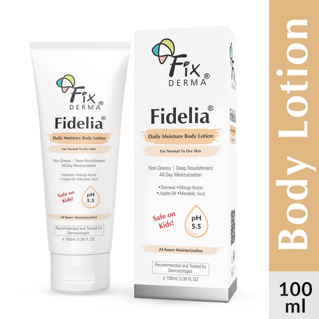 Fixderma Fidelia Daily Moisturizing Body Lotion for Dry Skin with Jojoba Oil & Oatmeal (100ml) - Fixderma