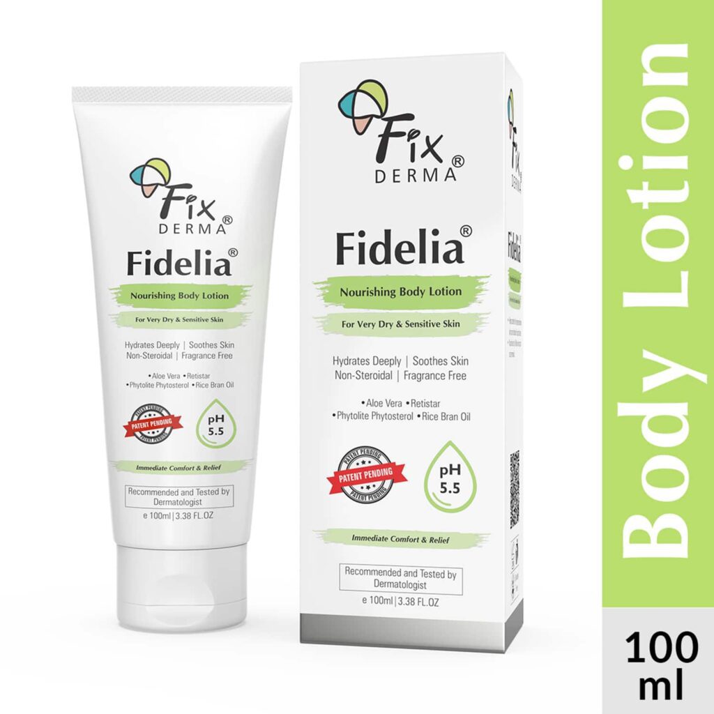 Fixderma Fidelia Nourishing Body Lotion for Very Dry Skin with Rice Brain Oil & Aloe Vera (100ml) - Fixderma