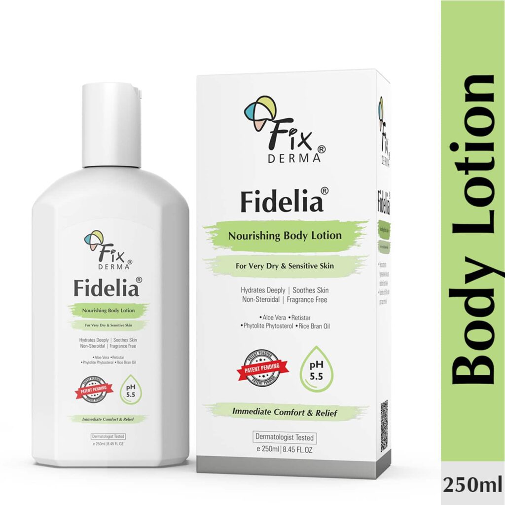 Fixderma Fidelia Nourishing Body Lotion for Very Dry Skin with Rice Brain Oil & Aloe Vera (250ml) - Fixderma