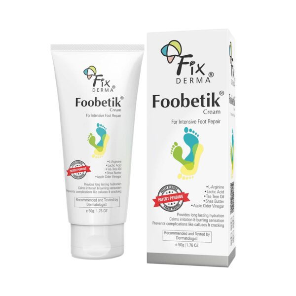 Fixderma Foobetik Heel Repair Foot Cream for Calloused or Chapped Skin (50 g) - Fixderma