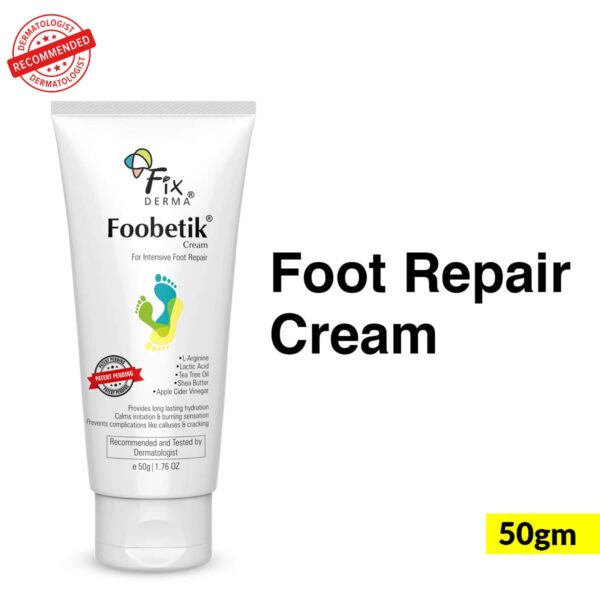 Fixderma Foobetik Heel Repair Foot Cream for Calloused or Chapped Skin (50 g) - Fixderma