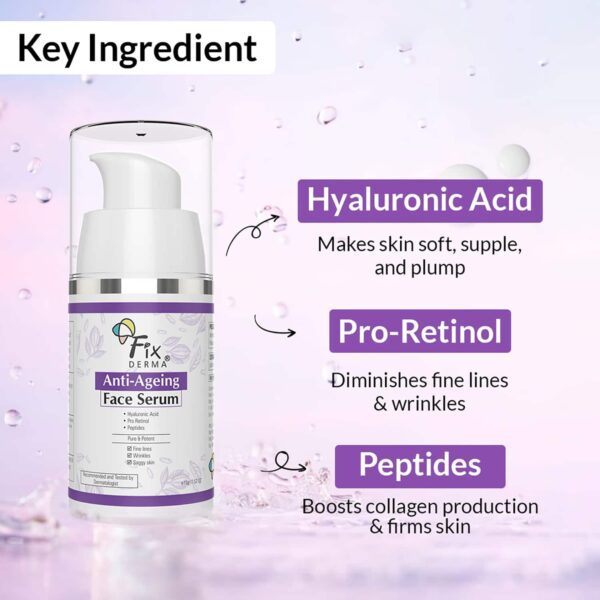 Fixderma Hyaluronic Acid Serum & Pro Retinol Anti Ageing Face Serum (15g) - Fixderma
