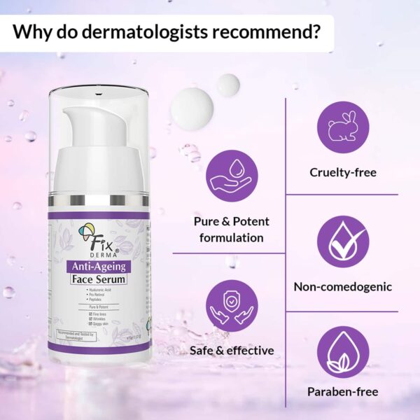 Fixderma Hyaluronic Acid Serum & Pro Retinol Anti Ageing Face Serum (15g) - Fixderma