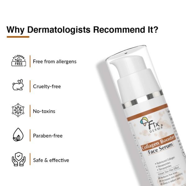 Fixderma Hydrolyzed Collagen Booster Face Serum for Men & Women for All Skin Types (30 g) - Fixderma