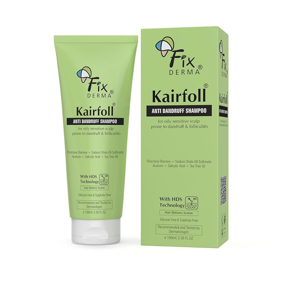 Fixderma Kairfoll Anti Dandruff Shampoo for Oily Sensitive Scalp Prone to Dandruff & Folliculitis | Anti Dandruff Shampoo for Women & Men | Salicylic Acid for Hair Fall |...