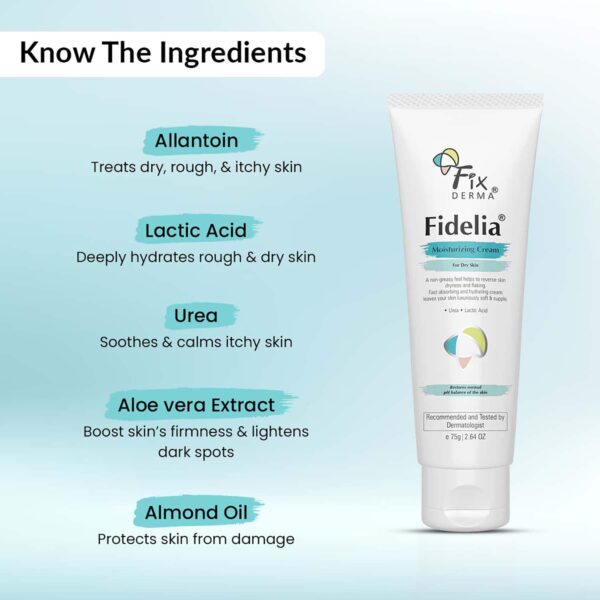 Fixderma Lactic Acid Fidelia Moisturizing Cream (75g) - Fixderma