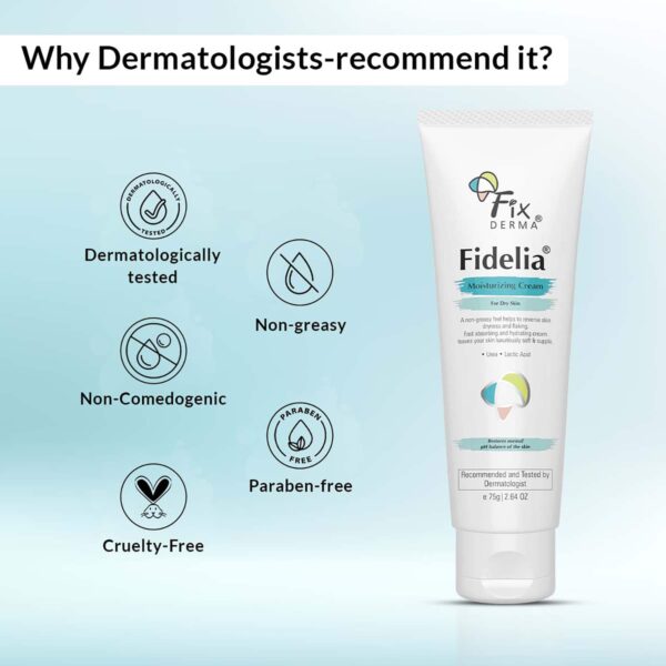 Fixderma Lactic Acid Fidelia Moisturizing Cream (75g) - Fixderma