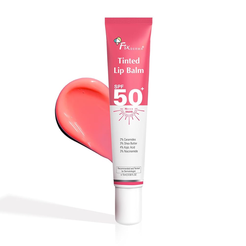 Fixderma Lip Balm With Vitamin C And Vitamin E | Lip Balm For Dark Lips | Lip Balm For Dry Lips & Chapped Lips | Lip Gloss | Lip Balm For Women & Men - 15ml, White (15ml (Pack...